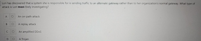 Lori has discovered that a system she is