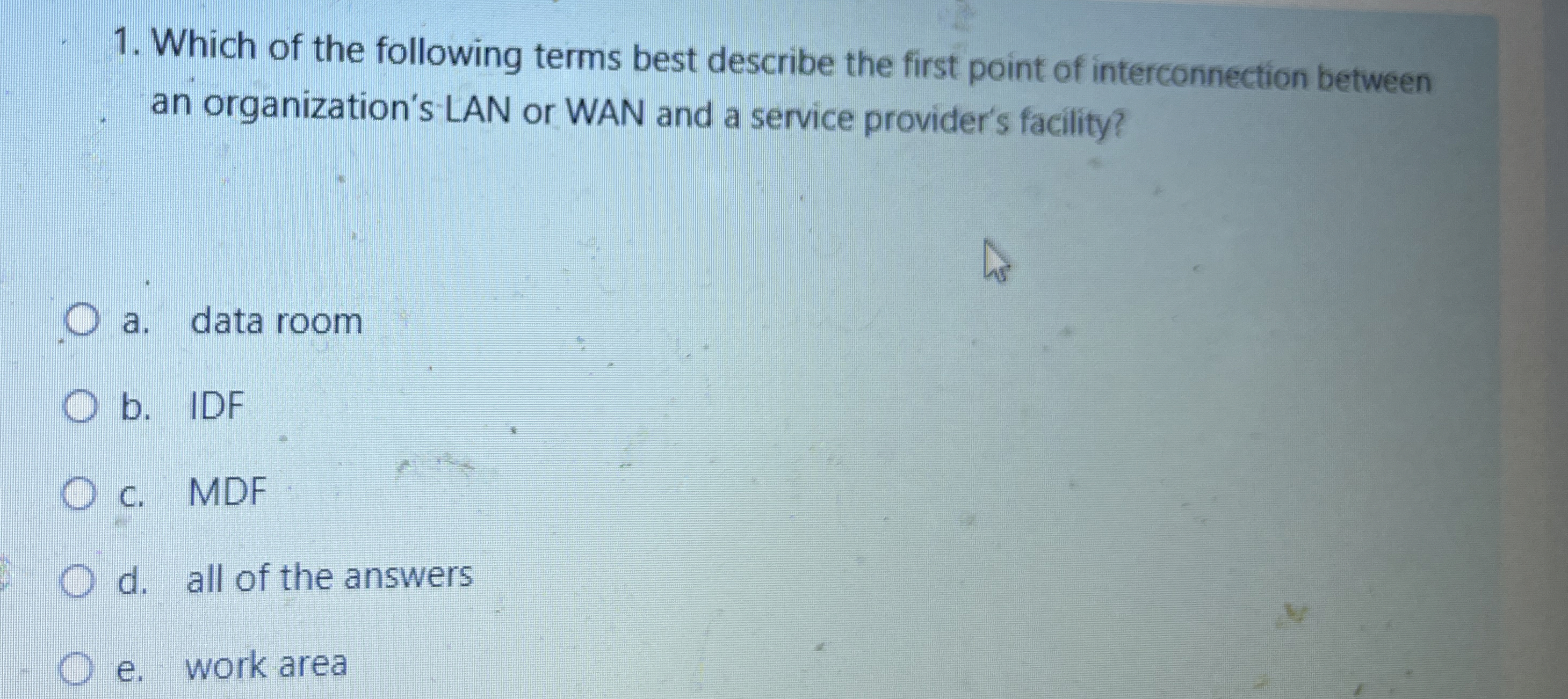 Which of the following terms best describe the