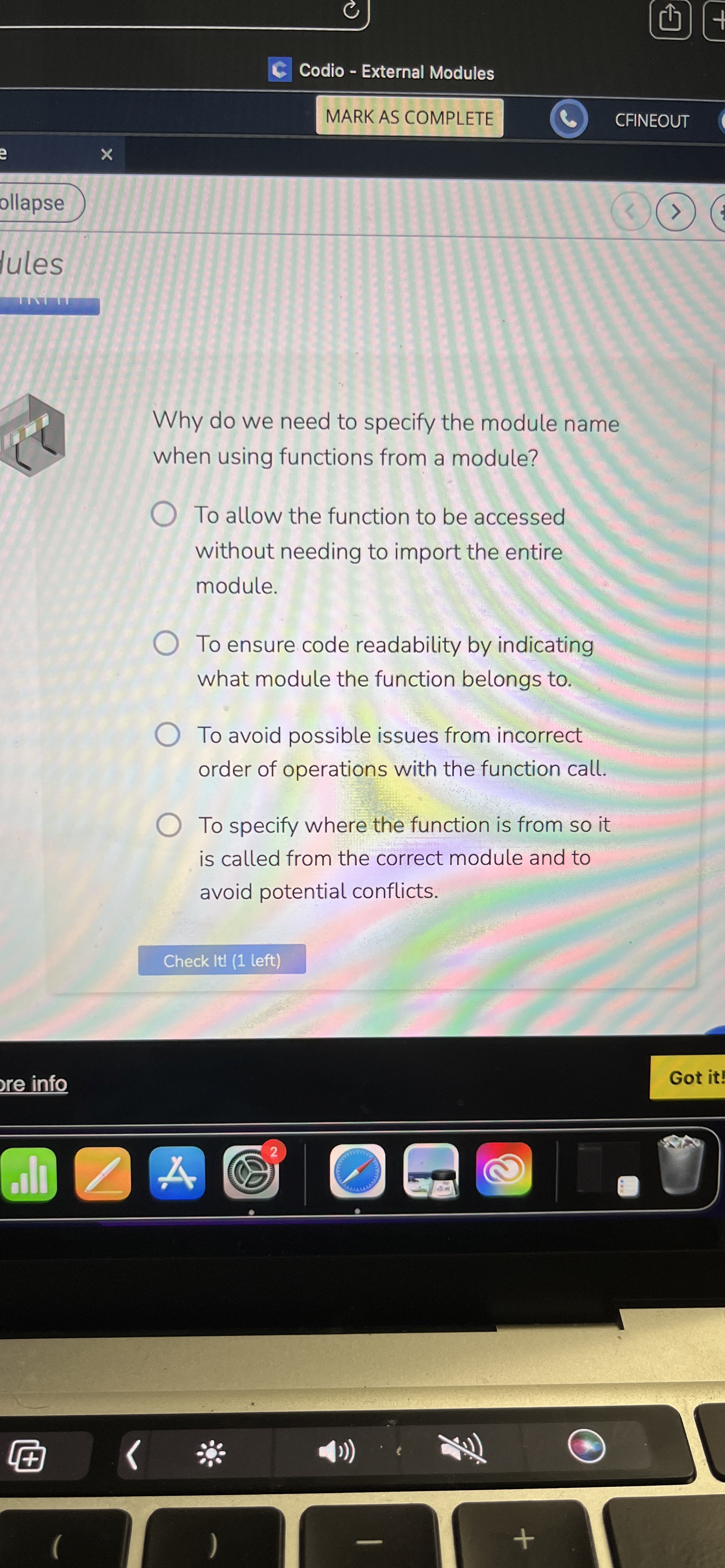 Why do we need to specify the module name when