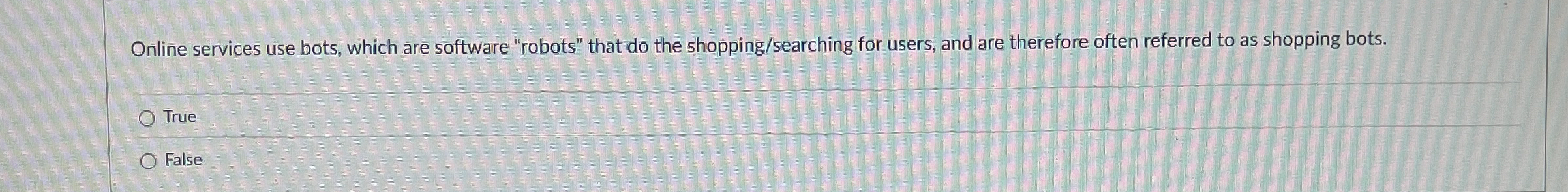 Online services use bots, which are software