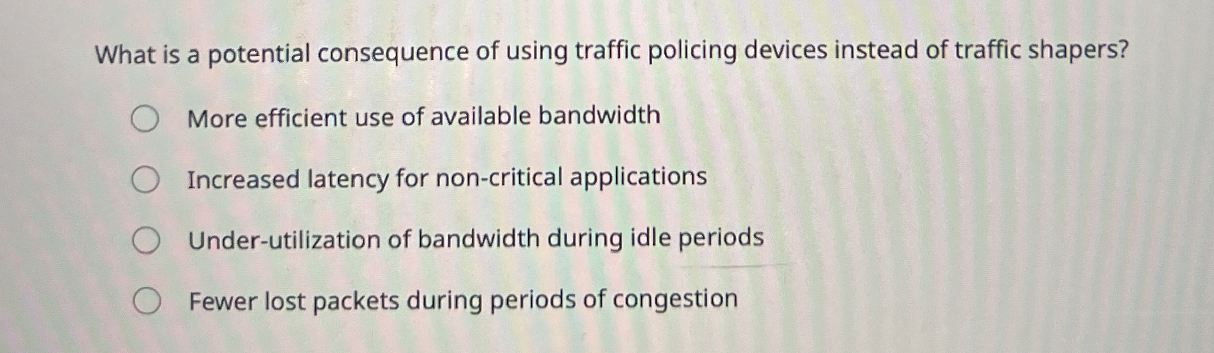 What is a potential consequence of using traffic