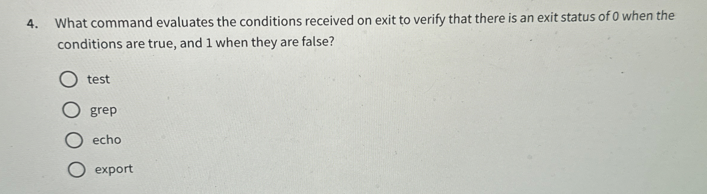 What command evaluates the conditions received on