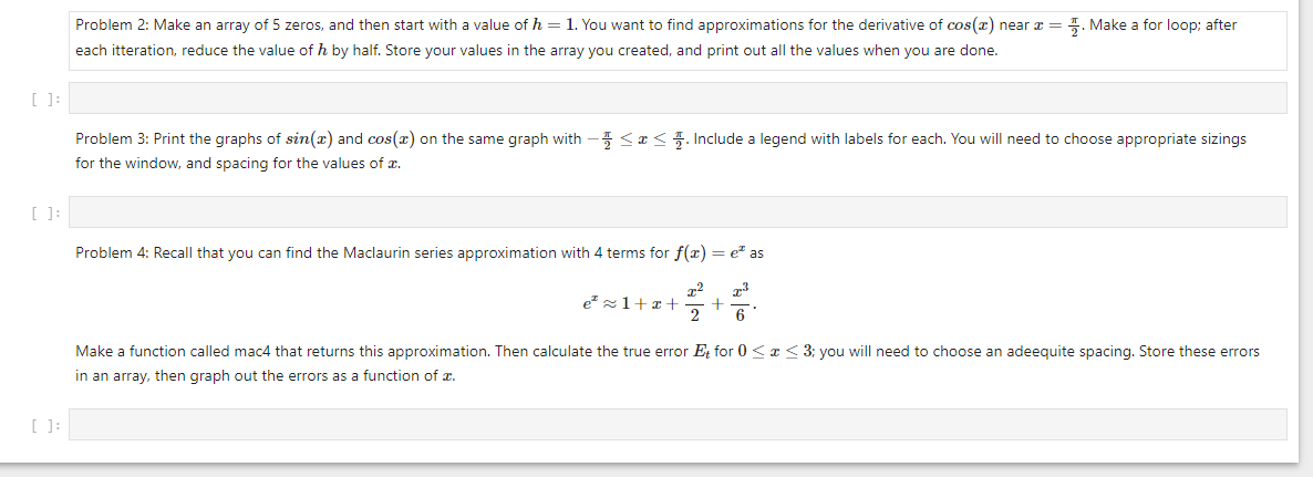 Problem 2 : Make an array of 5 zeros, and then