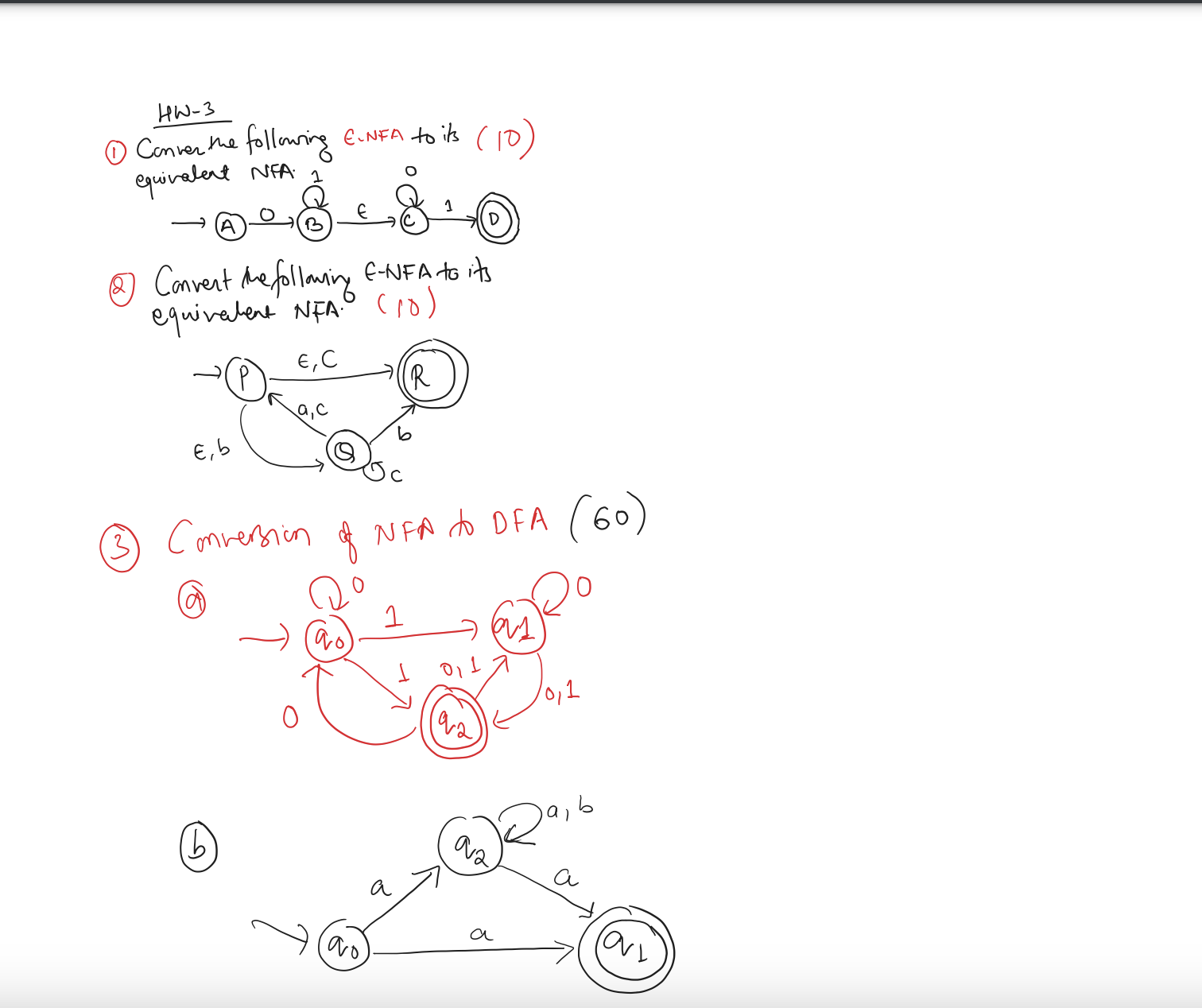 ( 1 ) Conver the following EINFA to its ( 1 0 ) (