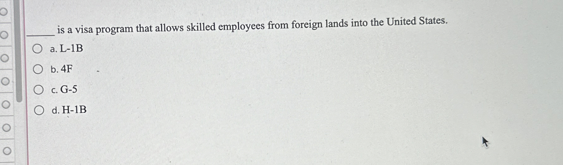 q , is a visa program that allows skilled