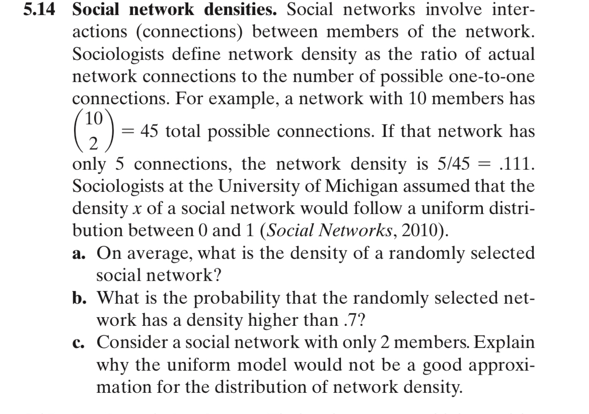 5 . 1 4 Social network densities. Social networks