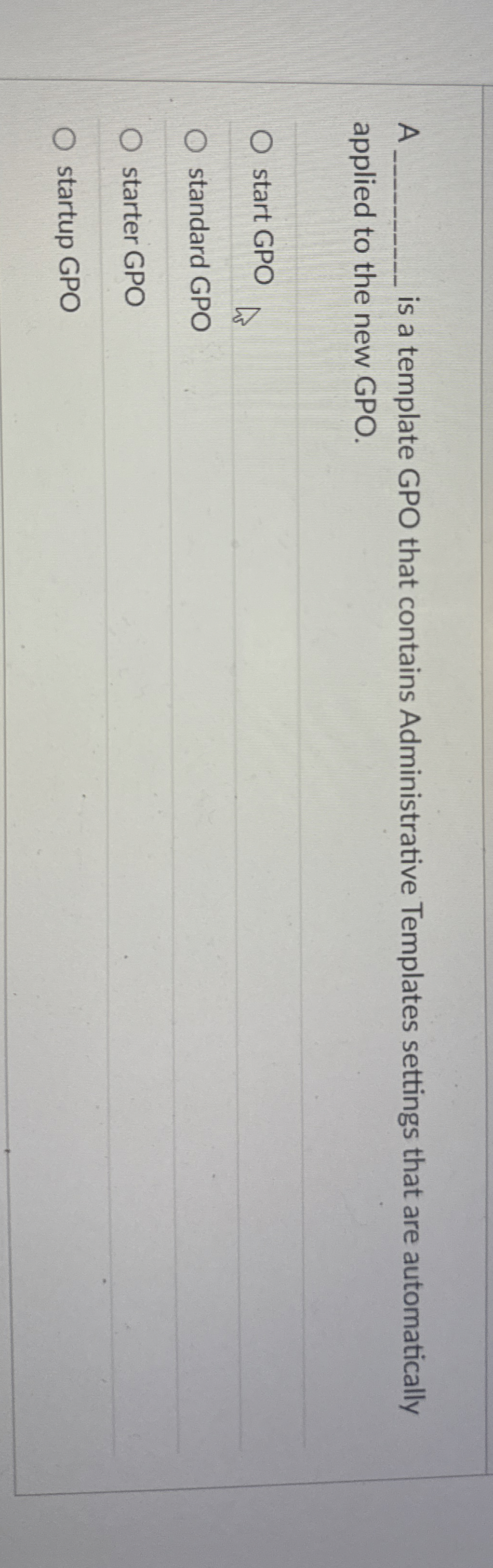 A q , is a template GPO that contains