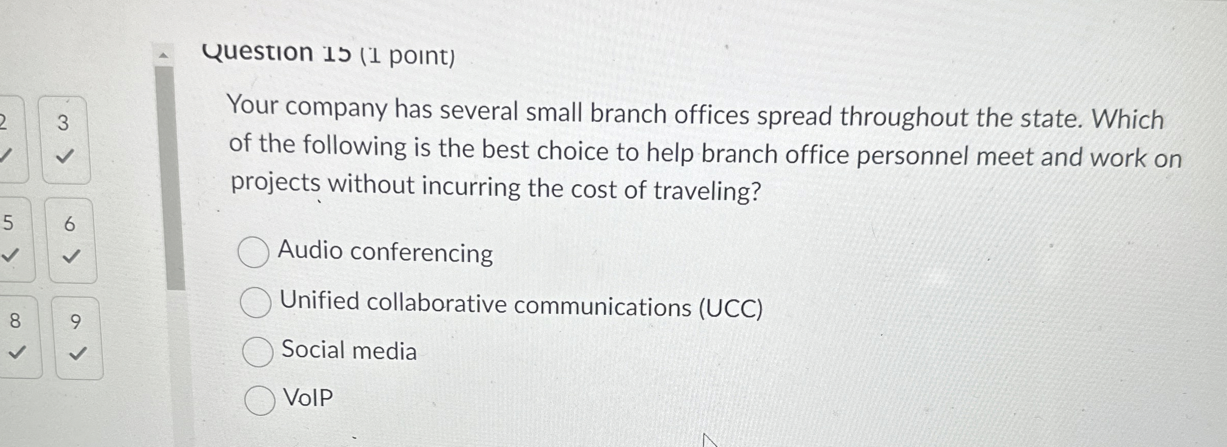 Question ib ( 1 point ) Your company has several