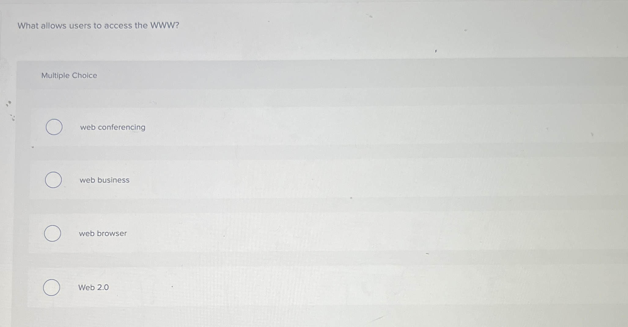 What allows users to access the WWW ? Multiple