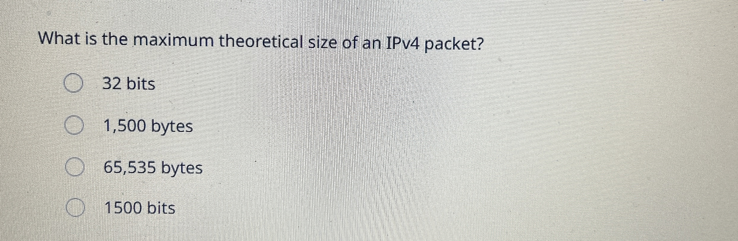 What is the maximum theoretical size of an IPv 4