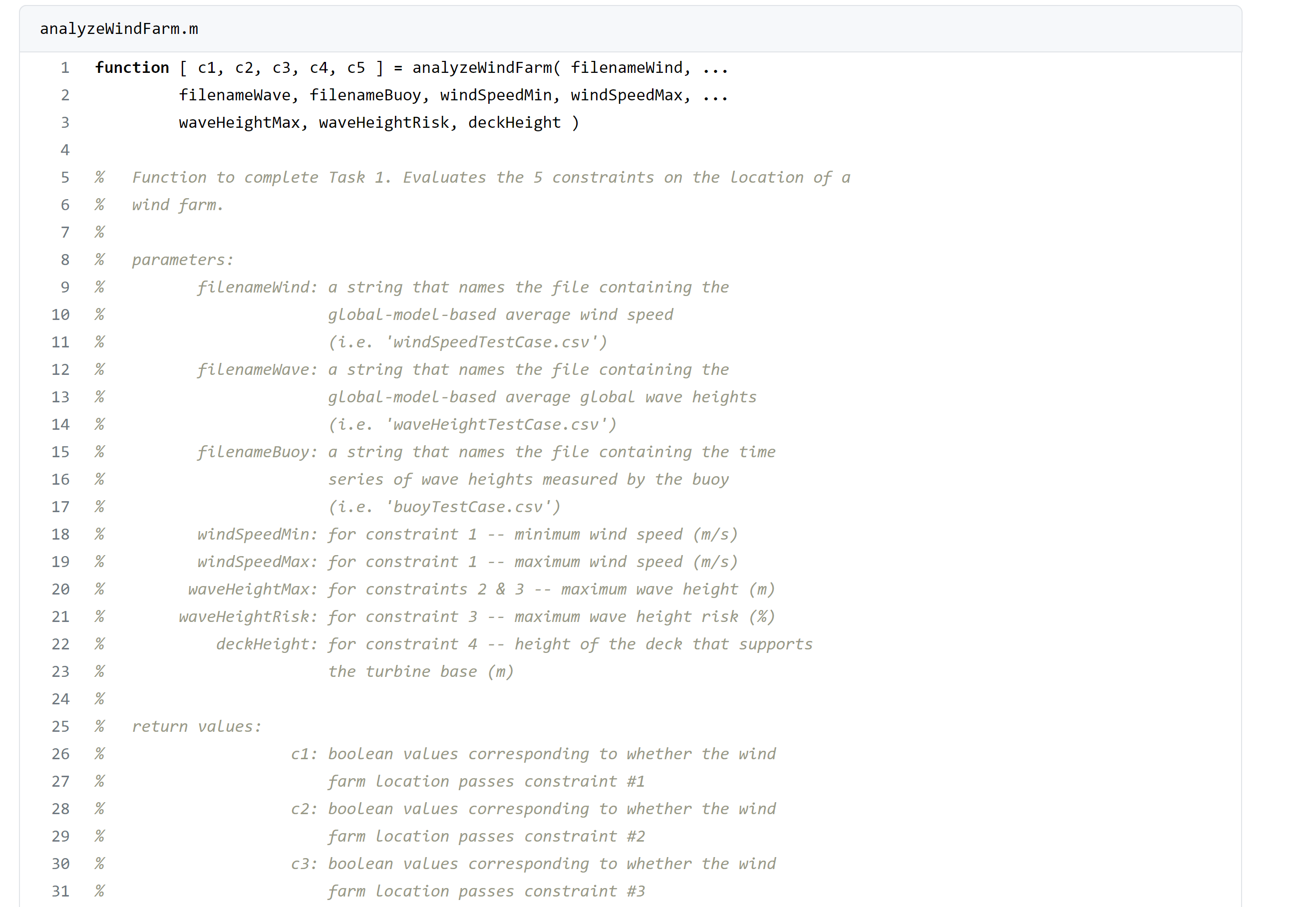 Complete the task and create MATLAB code Show all