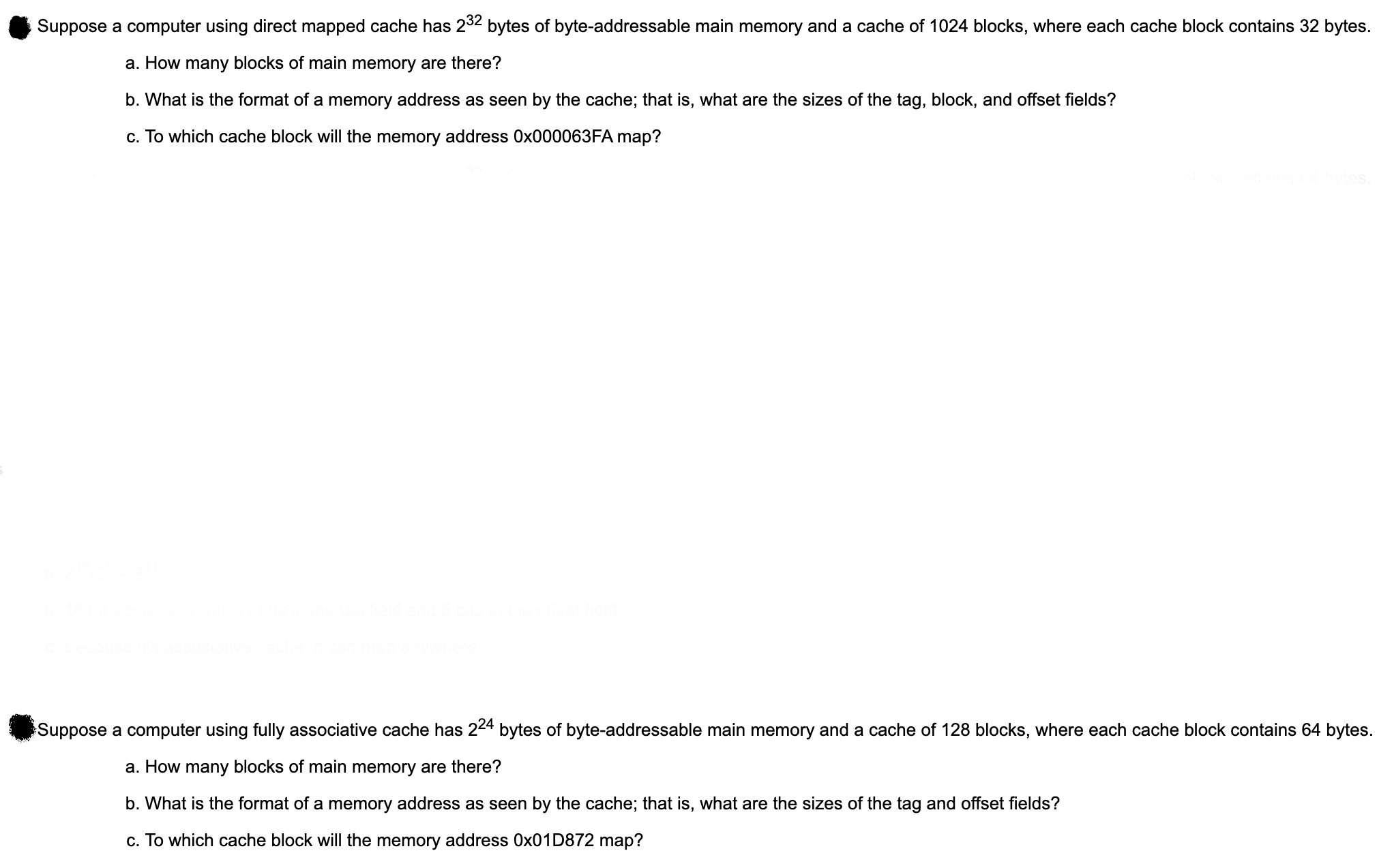 Both black bullets Please Suppose a computer