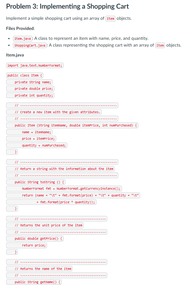 Show me the steps to solve Problem 3 :