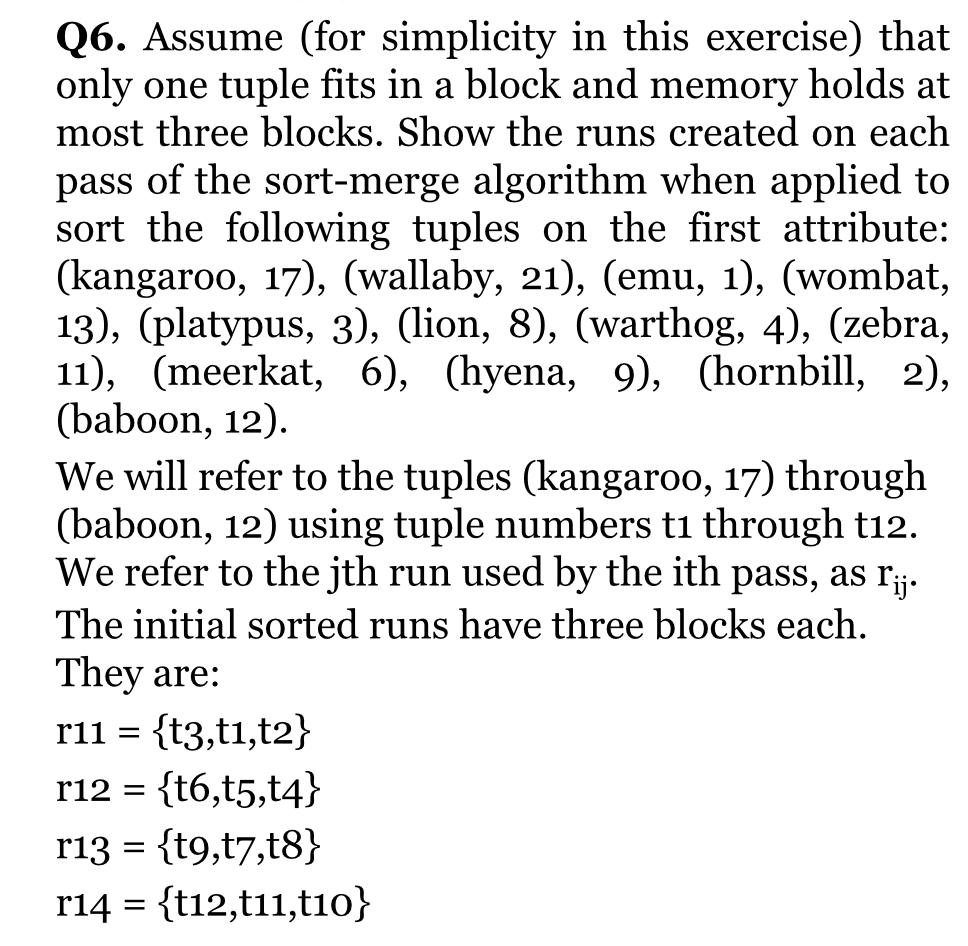 Q 6 . Assume ( for simplicity in this exercise )