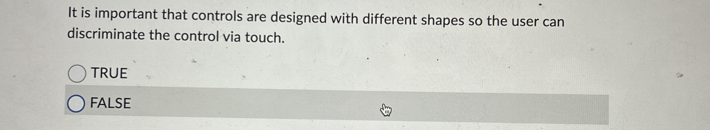 It is important that controls are designed with
