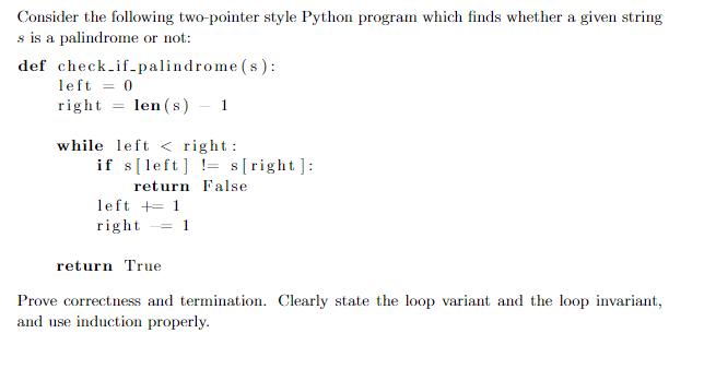 Consider the following two - pointer style Python