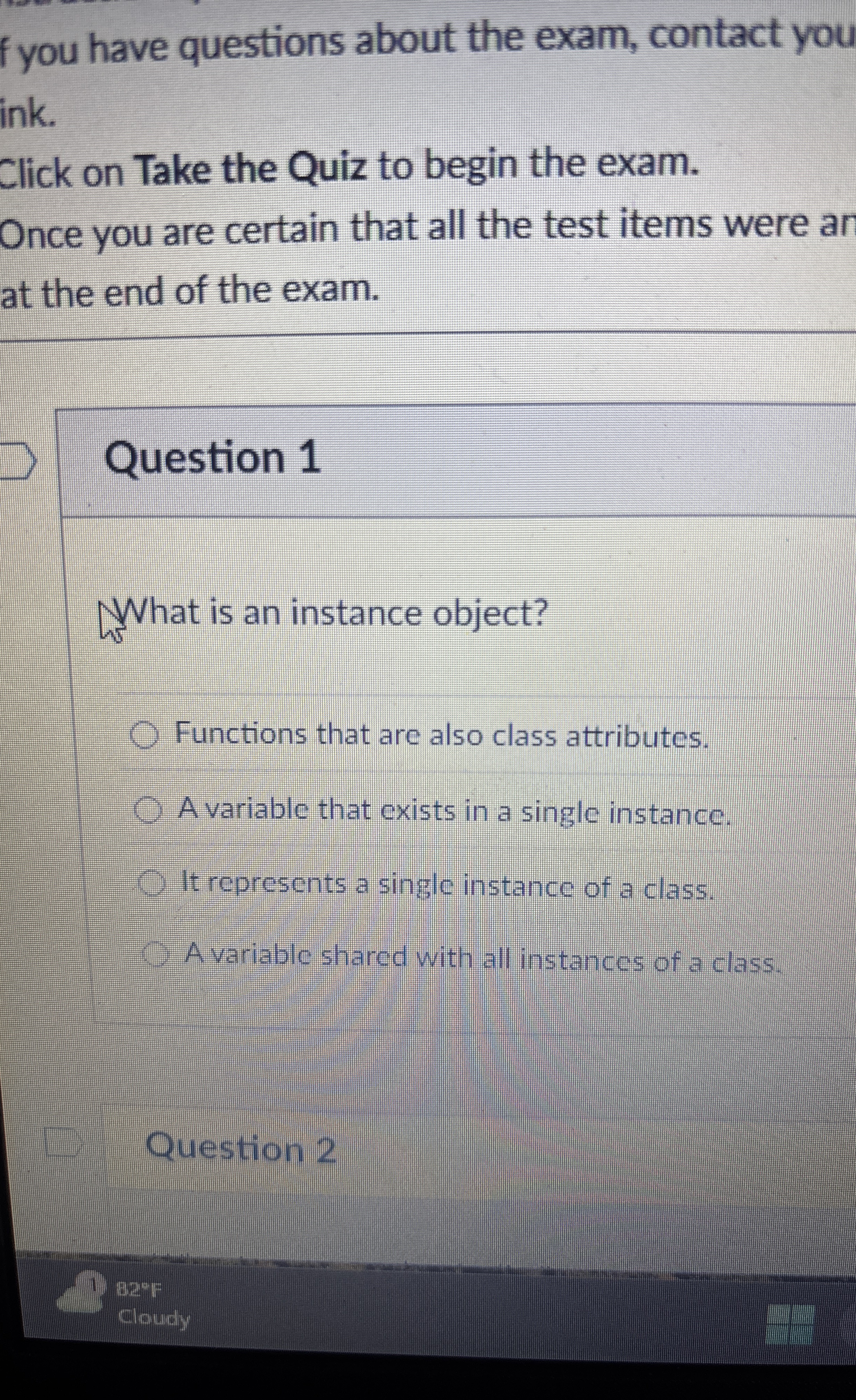 What is an instance object?