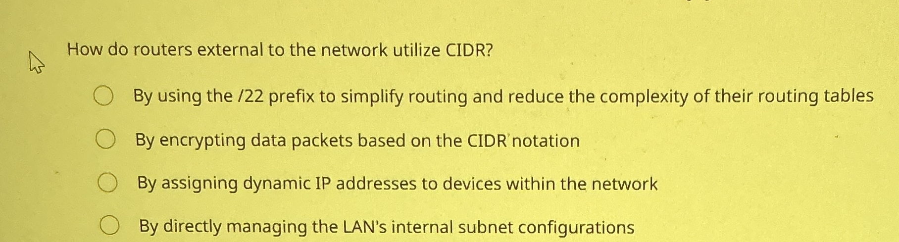 How do routers external to the network utilize