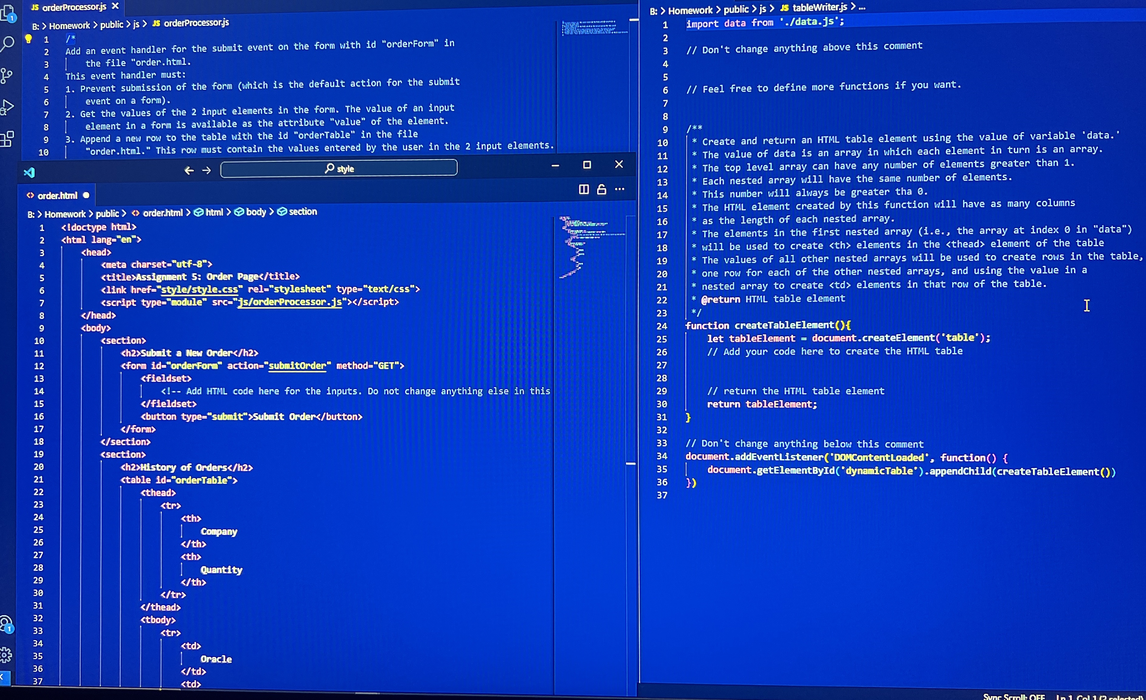 Program the following in javascript using the