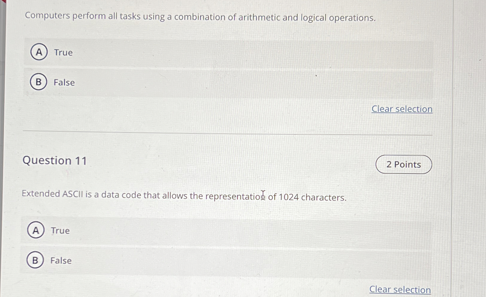 Computers perform all tasks using a combination