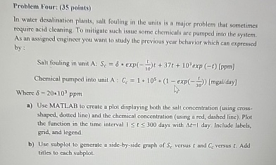 Problem Four: ( 3 5 points ) In water