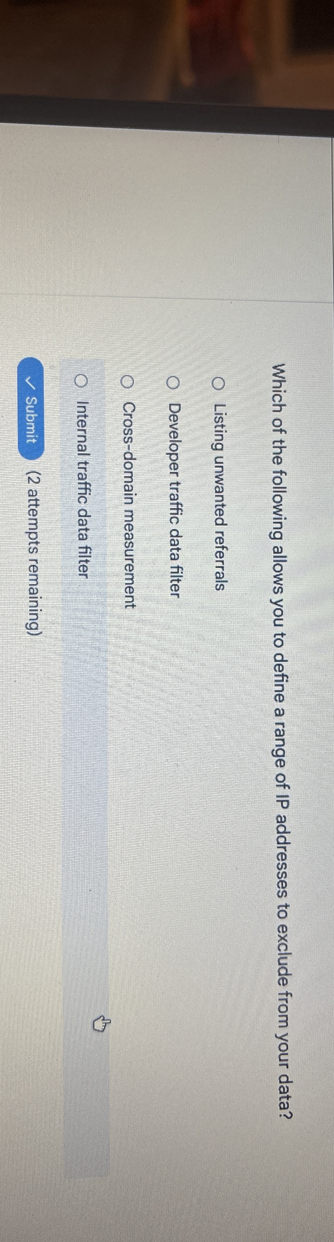 Which of the following allows you to define a