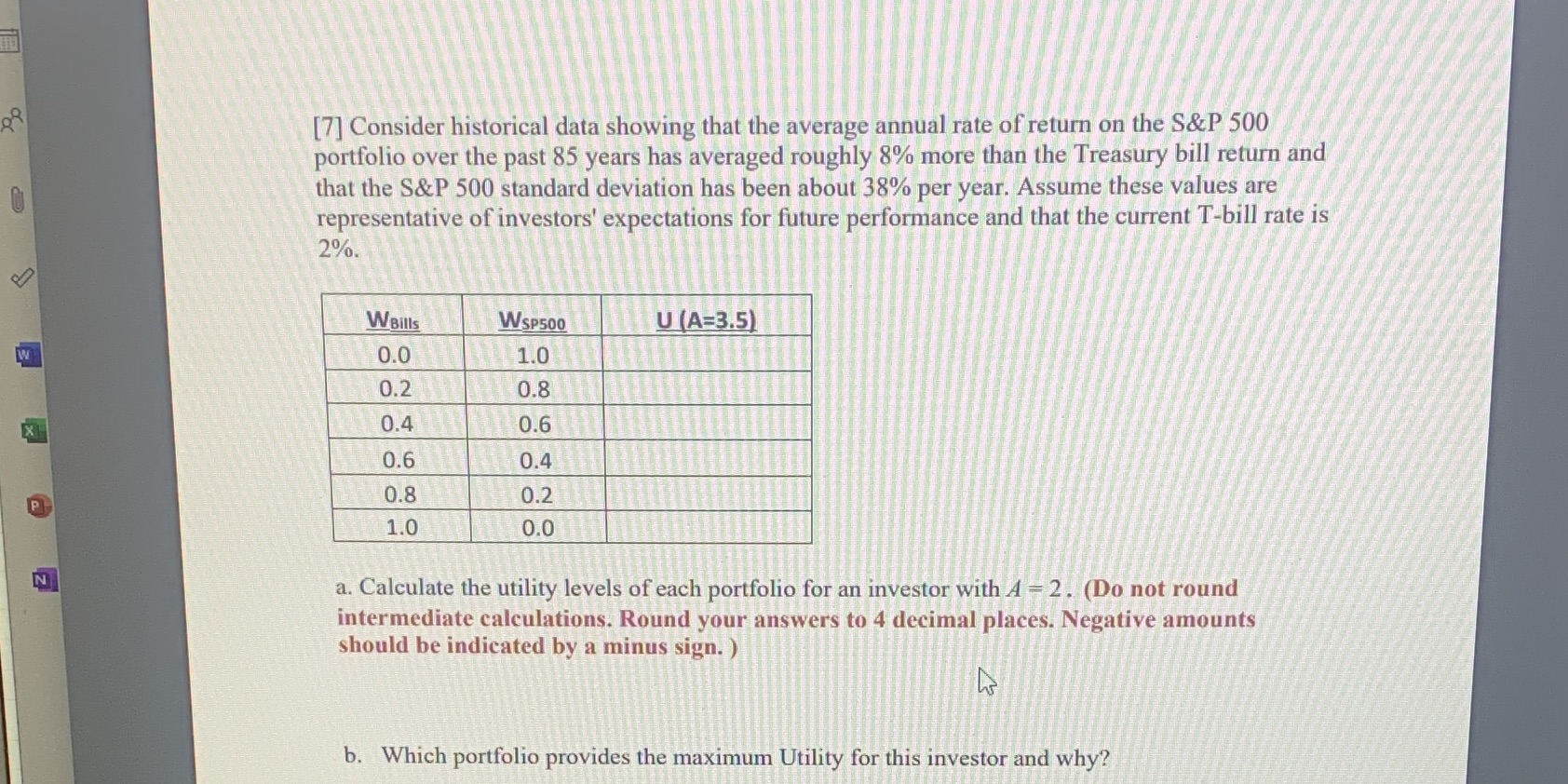 [7] Consider historical data showing that the
