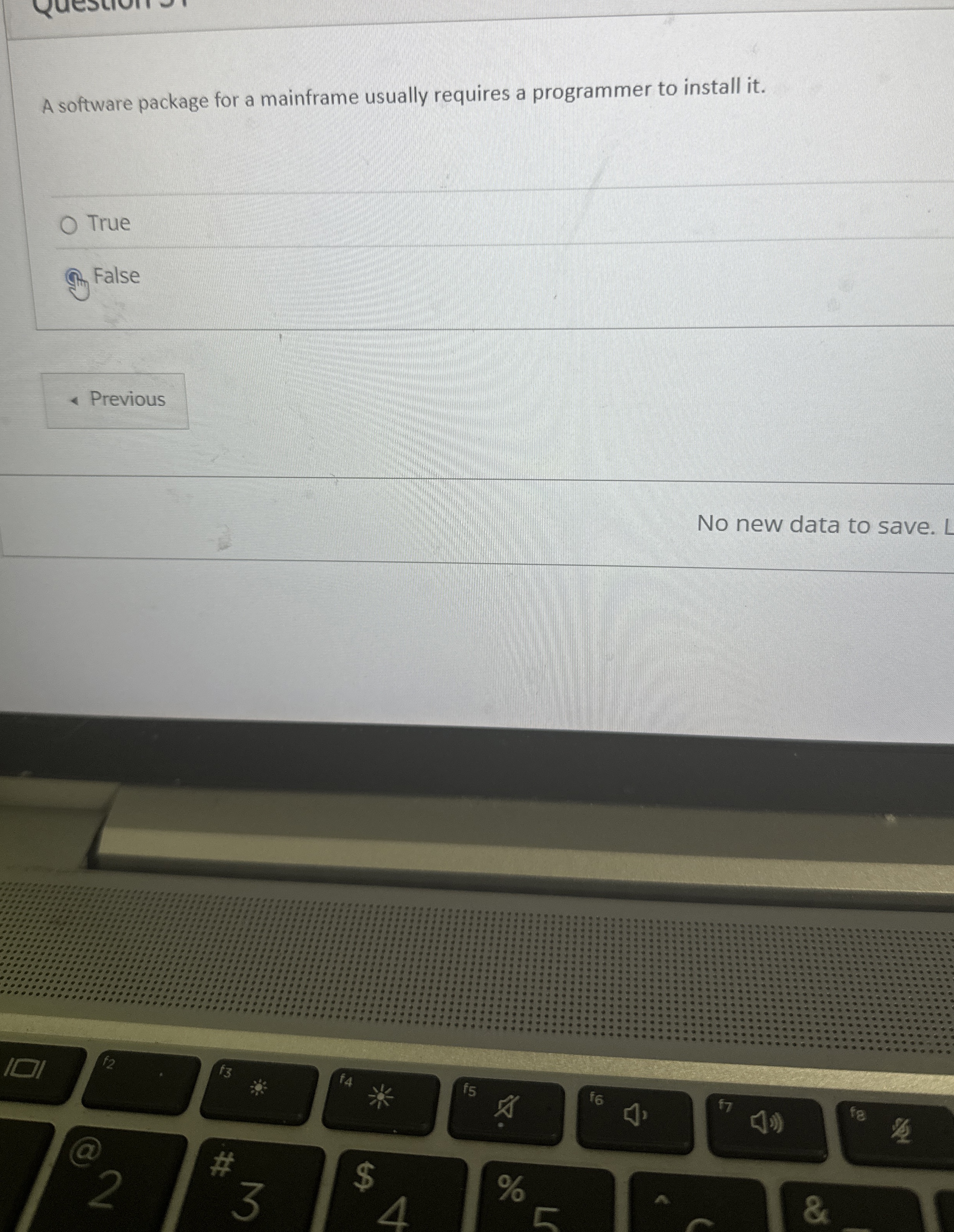 A software package for a mainframe usually