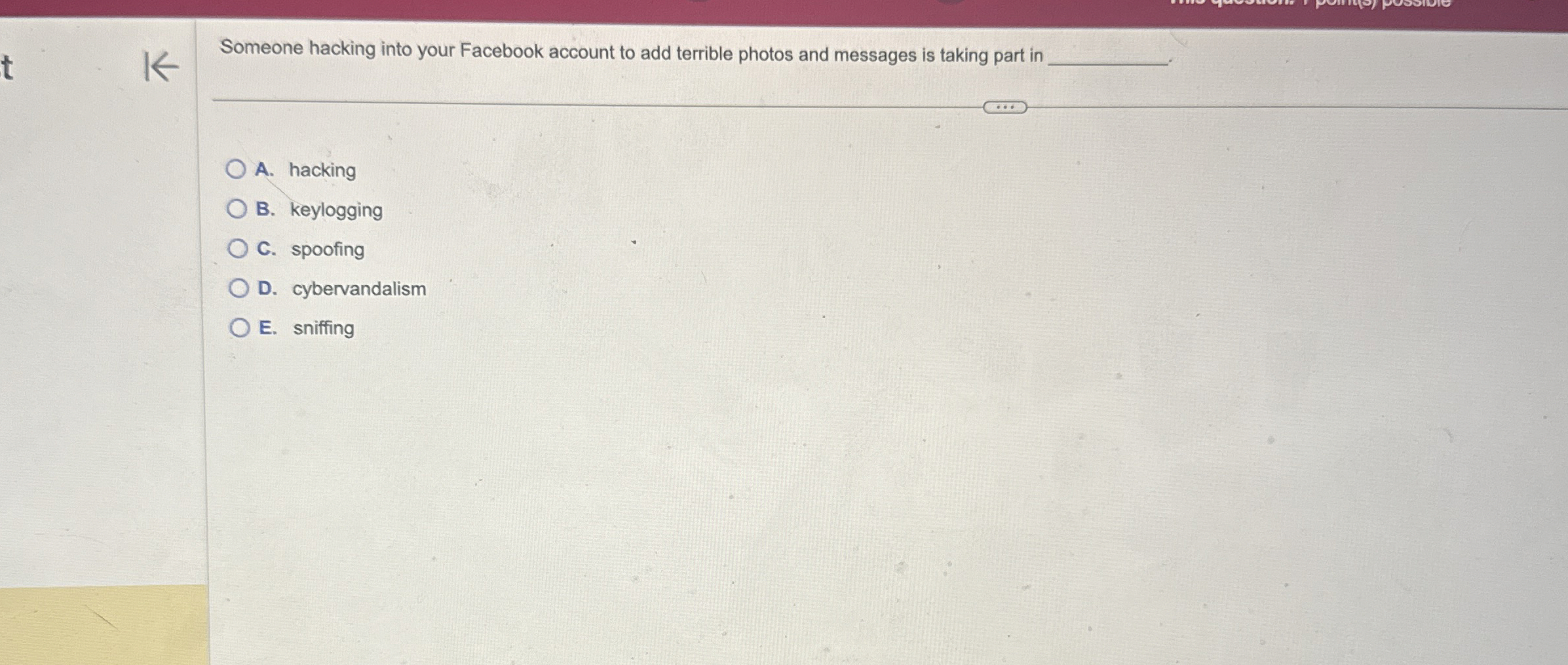 Someone hacking into your Facebook account to add