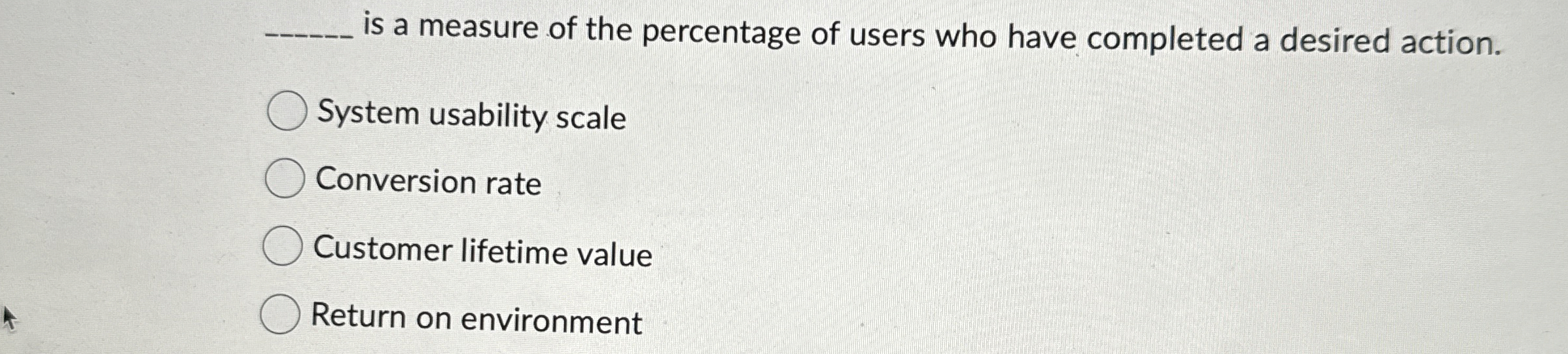 is a measure of the percentage of users who have