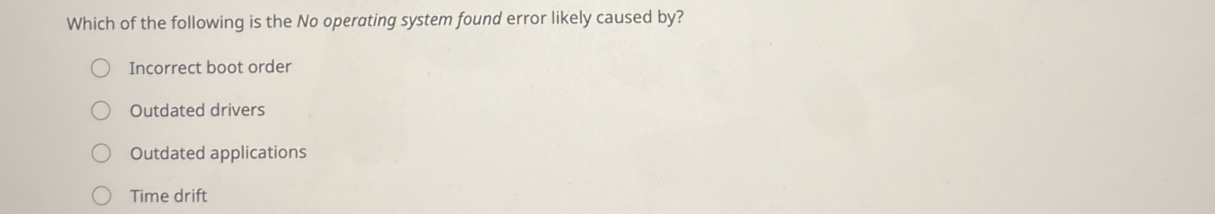 Which of the following is the No operating system
