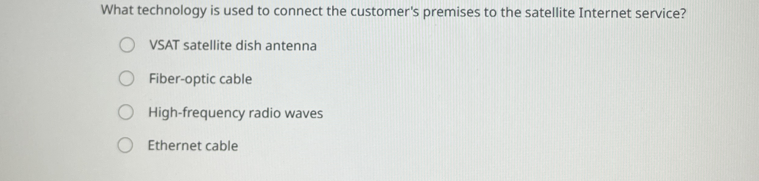 What technology is used to connect the customer's