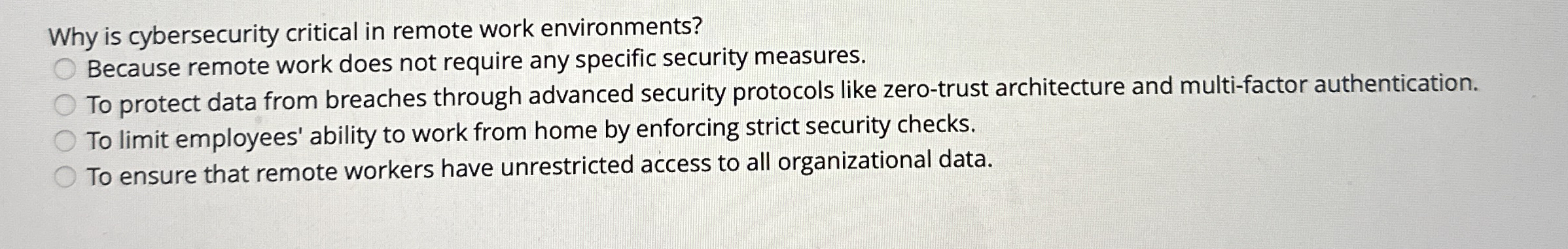 Why is cybersecurity critical in remote work