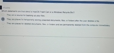 1 0 points Which stamements are true about a