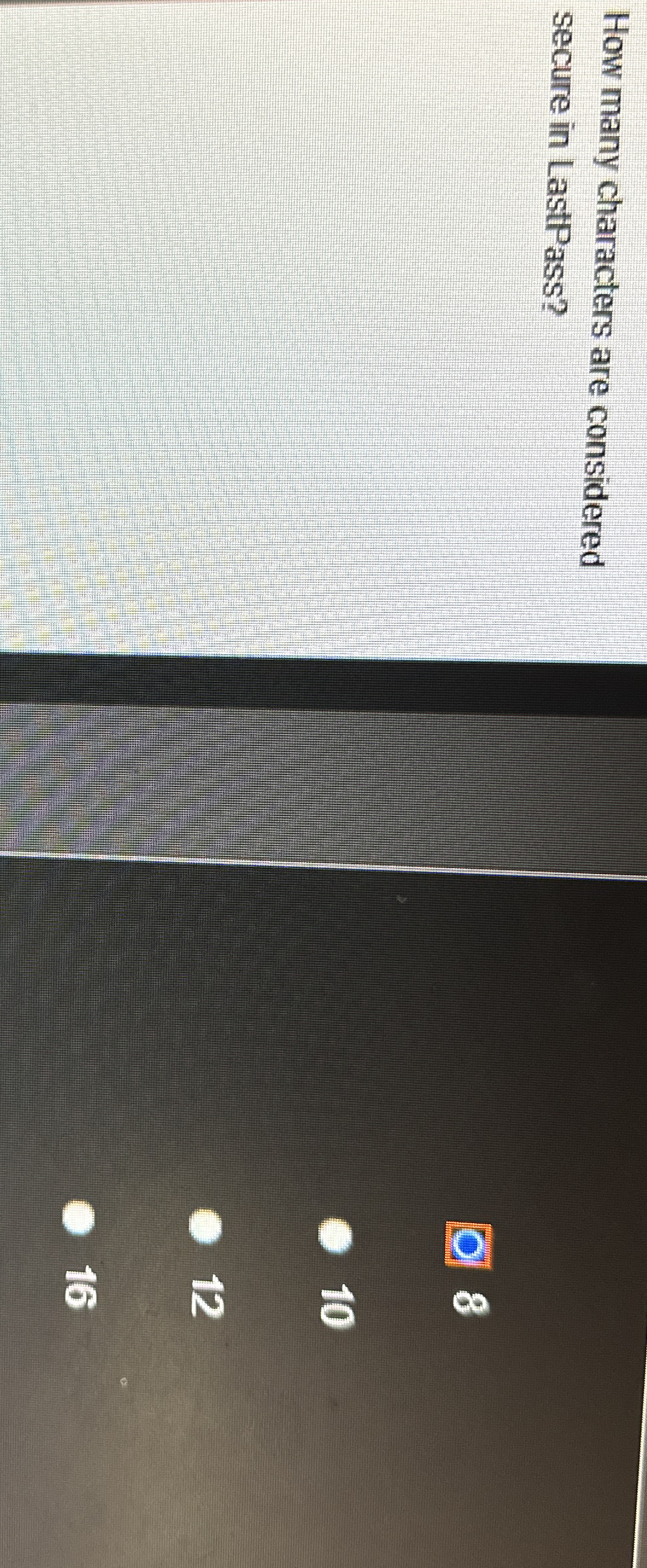 How many characters are considered secure in