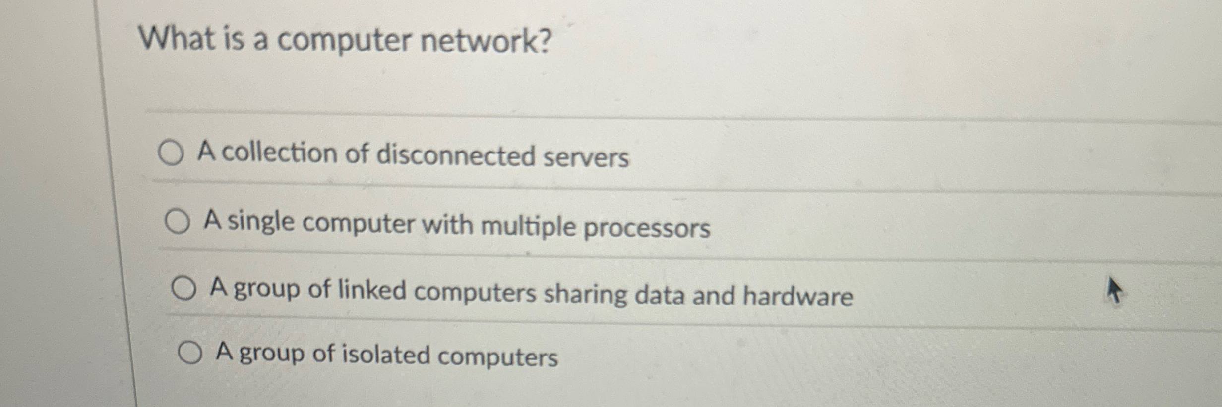 What is a computer network? A collection of