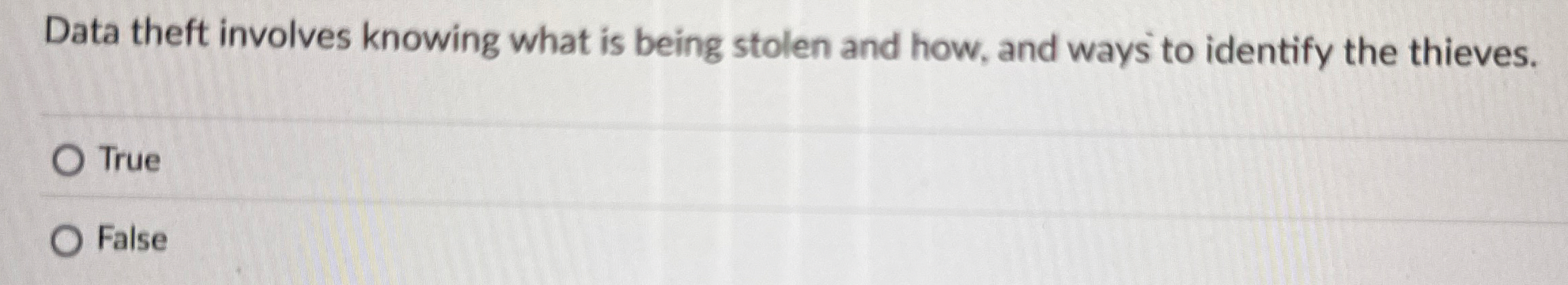 Data theft involves knowing what is being stolen