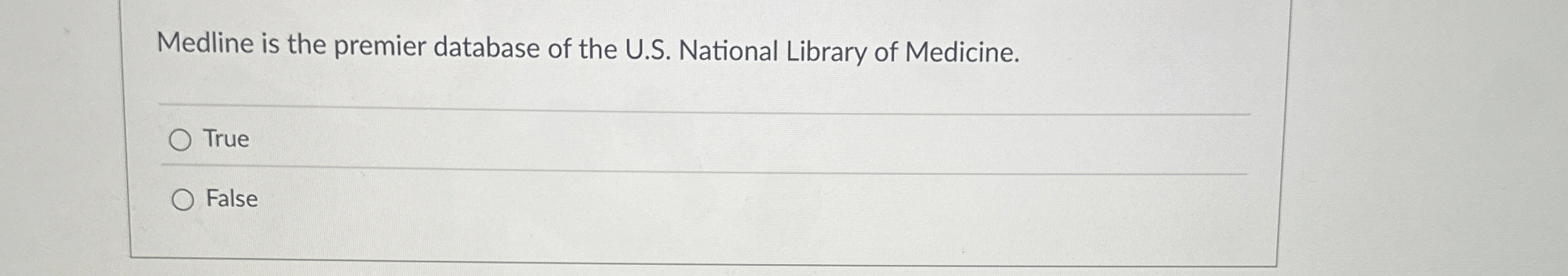 Medline is the premier database of the U . S .