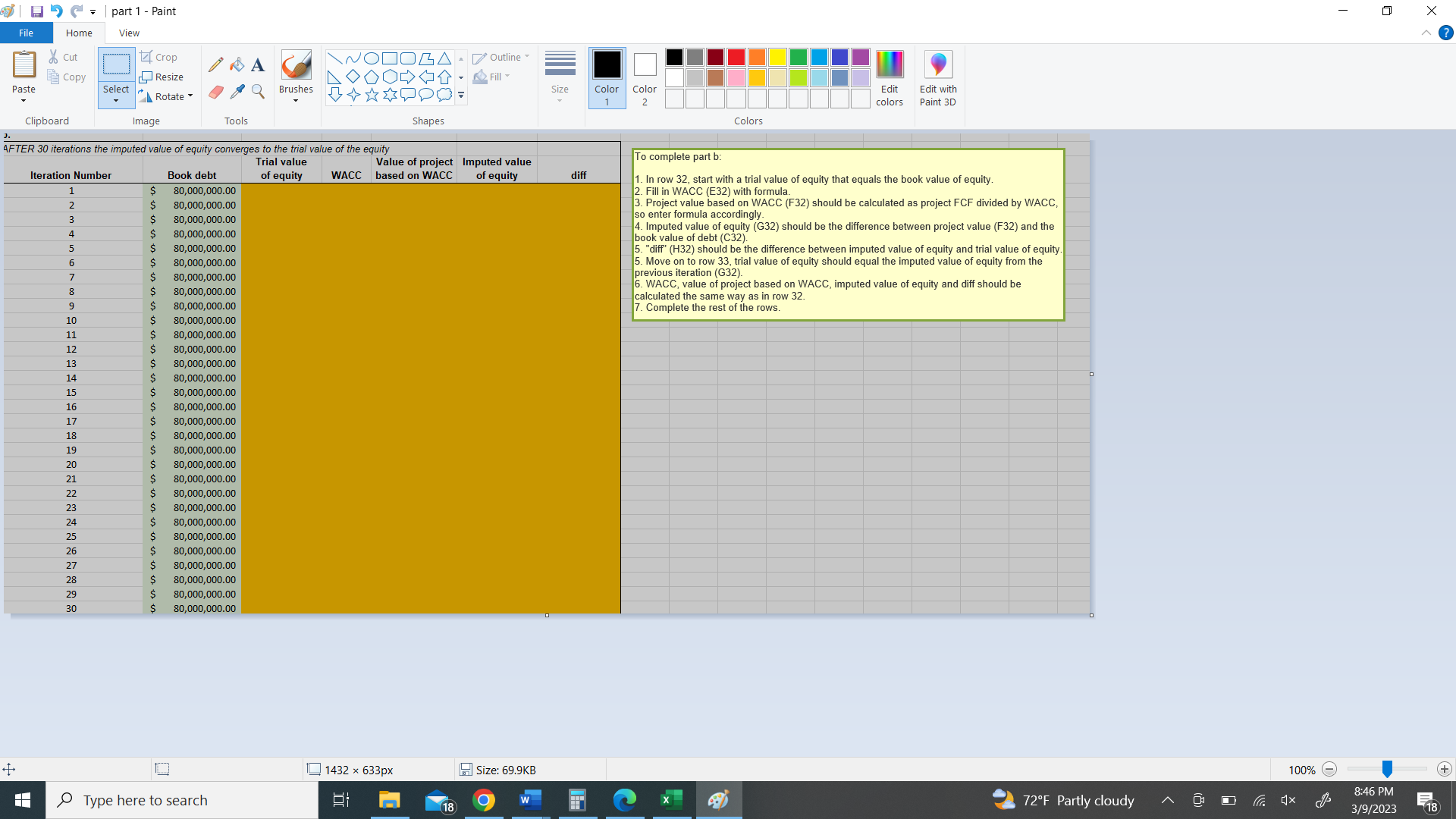 PLEASE, YOU MUST ANSWER USING EXCEL (the