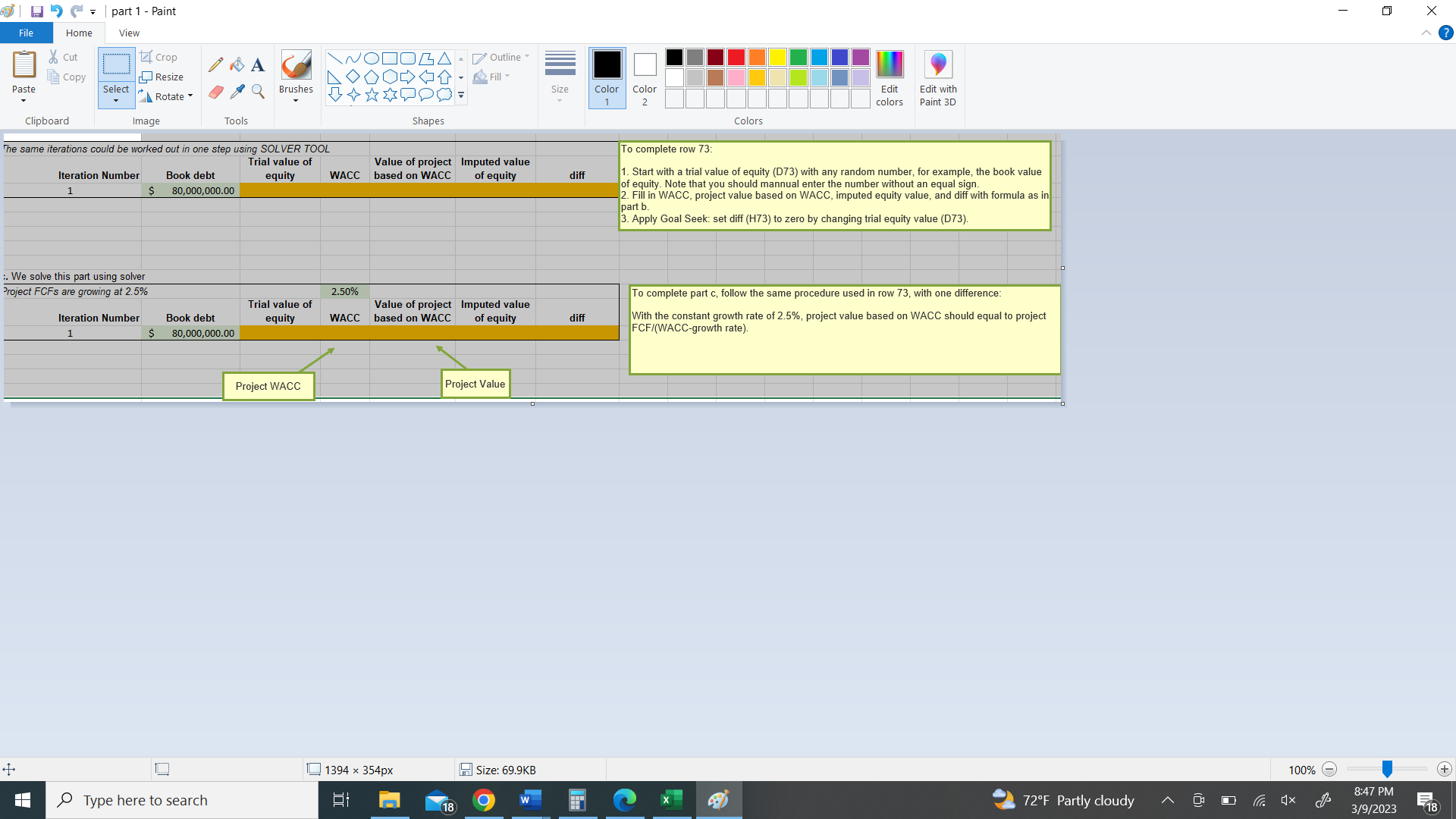 PLEASE, YOU MUST ANSWER USING EXCEL (the
