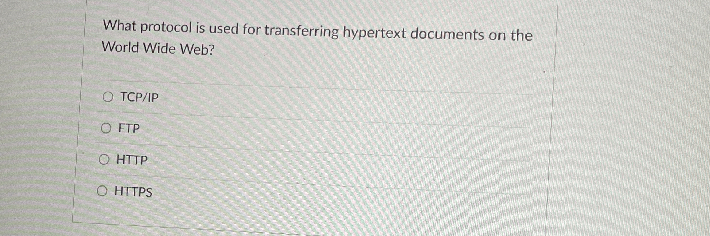 What protocol is used for transferring hypertext