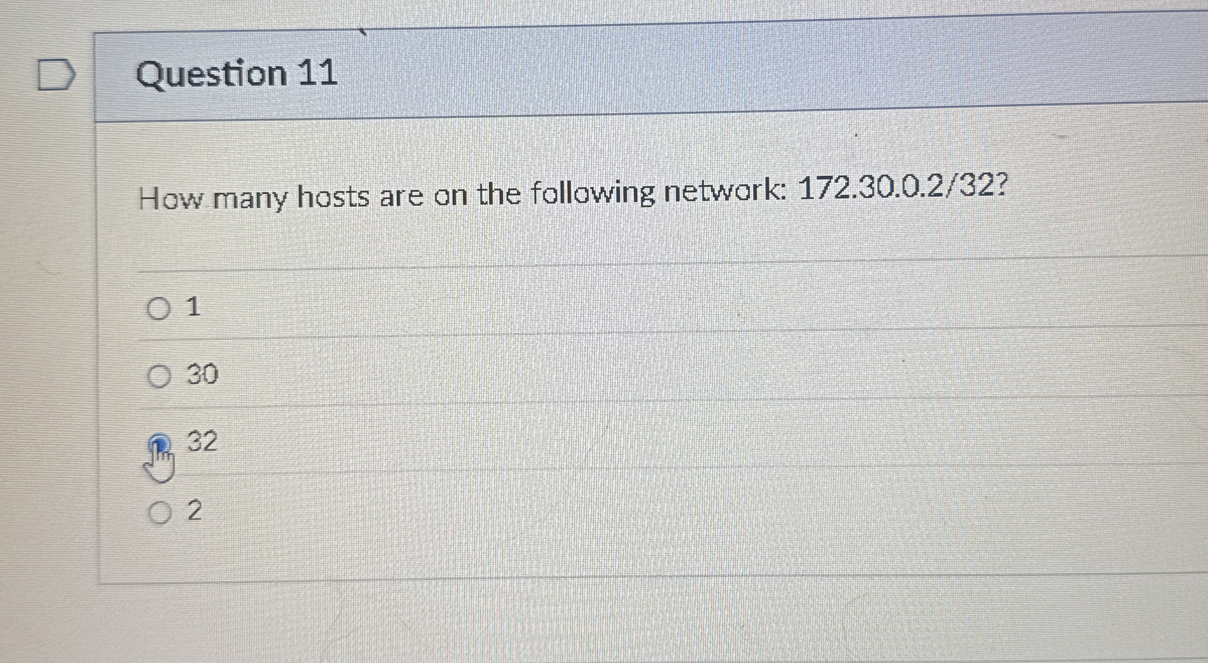Question 1 1 How many hosts are on the following