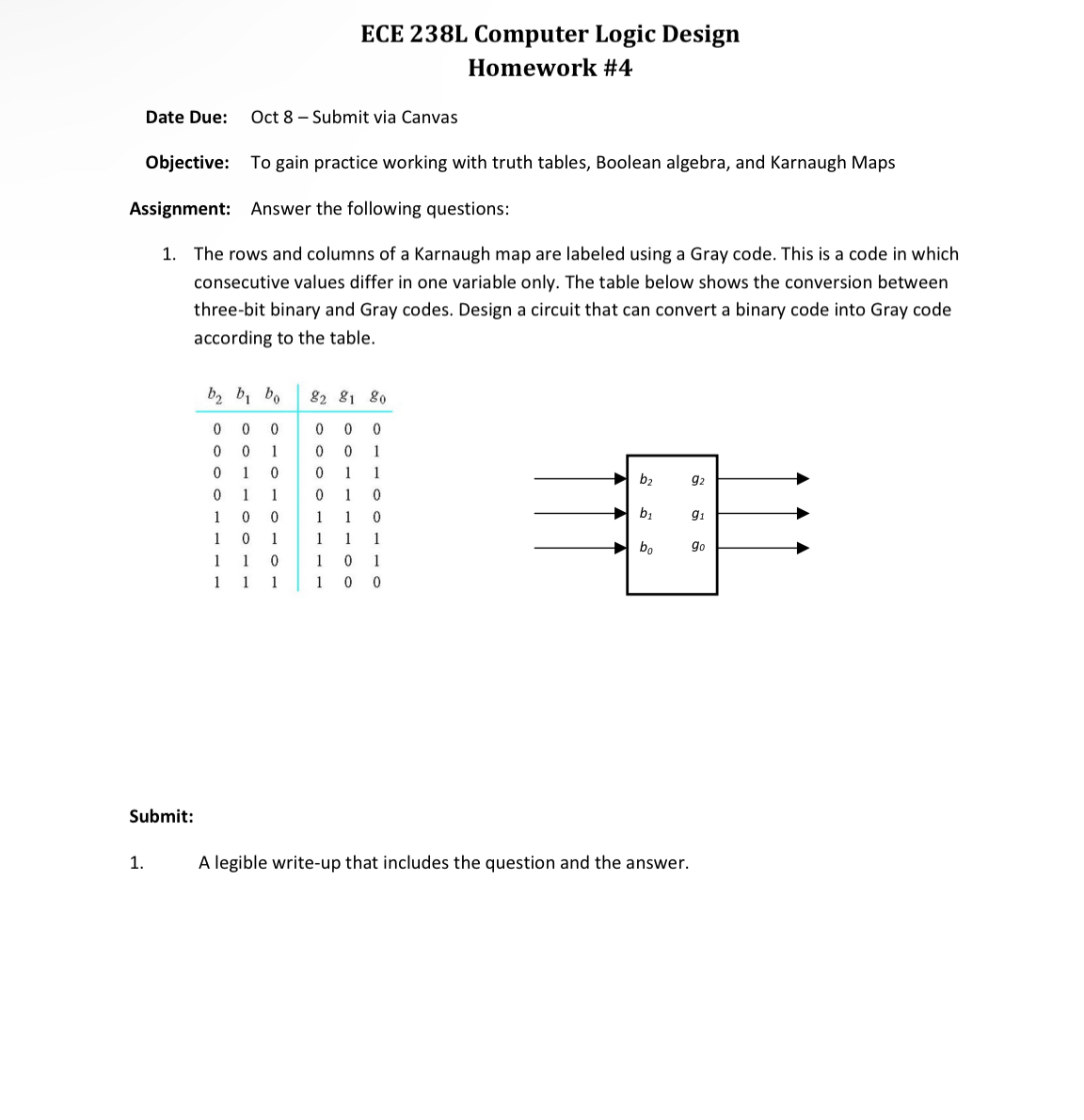 ECE 2 3 8 L Computer Logic Design Homework # 4