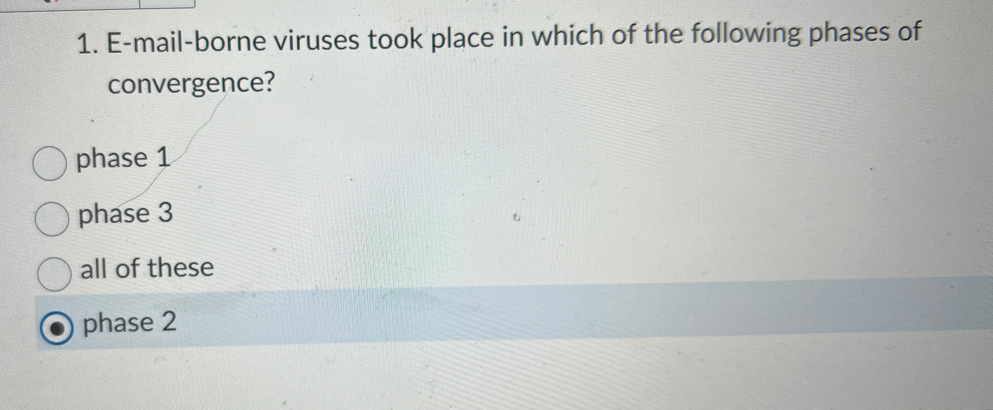 E - mail - borne viruses took place in which of