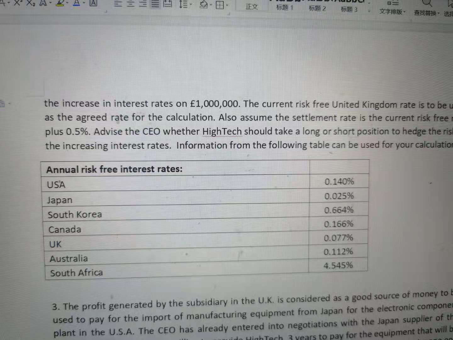 The CEO is afraid interest rates will increase by