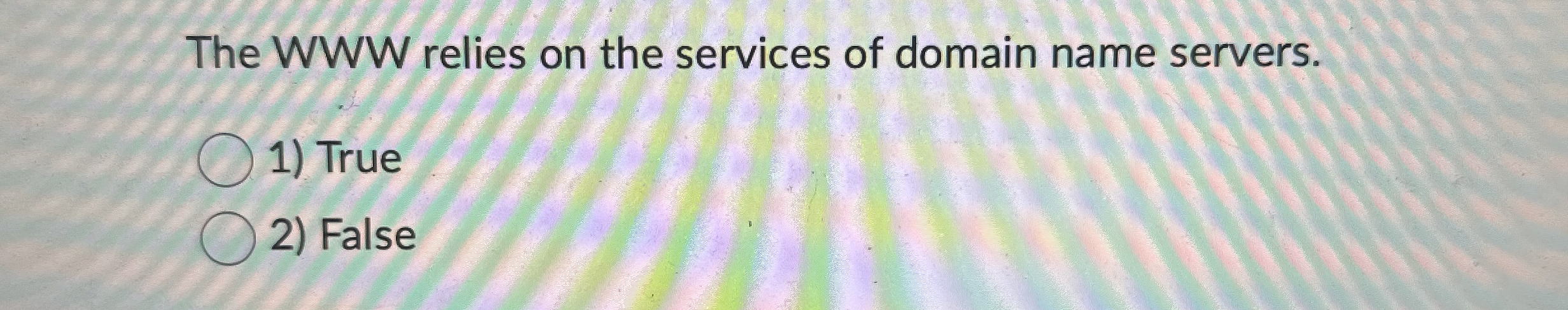 The WWW relies on the services of domain name