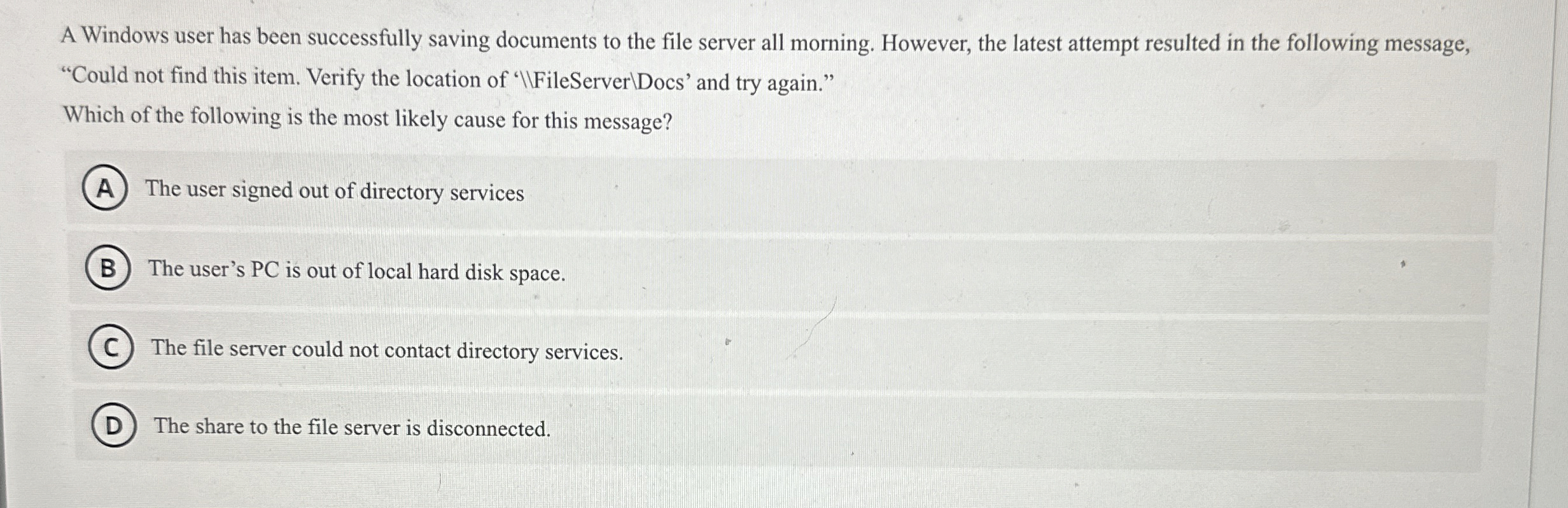 A Windows user has been successfully saving