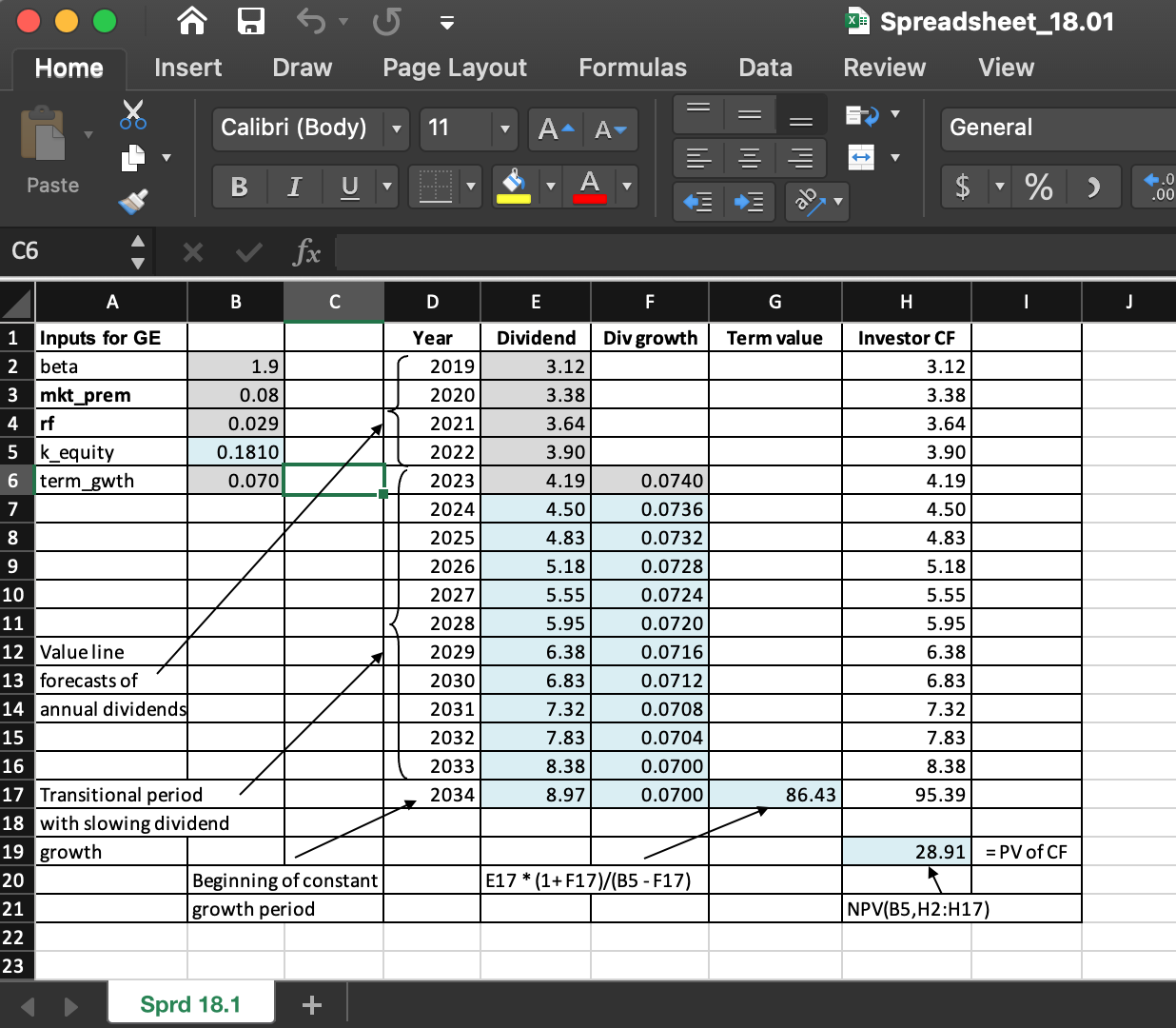 O Spreadsheet_18.01 Home Insert Draw Page Layout