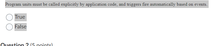 Program units must be called explicitly by
