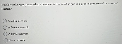 Which location type is used when a computer is